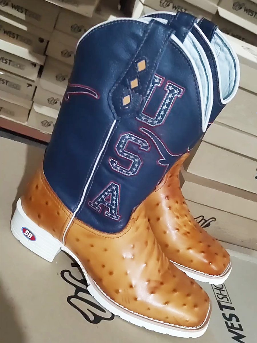 Men's Leather Patchwork Western Boots