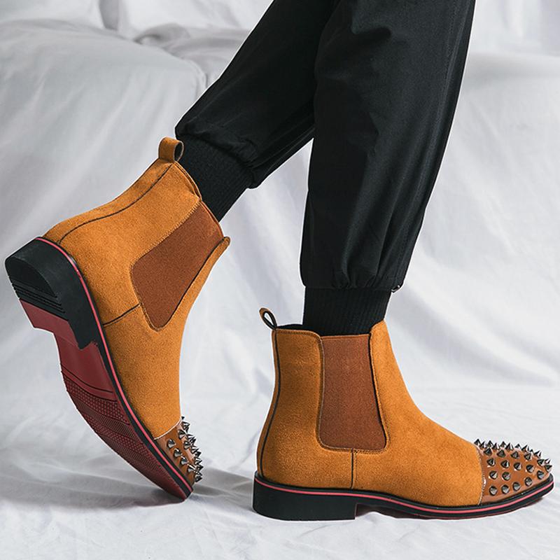 Men's Suede Studded Boots
