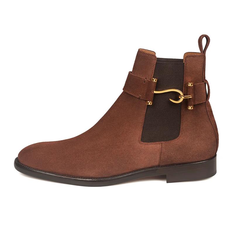 Men's Brown Suede Chelsea Boots