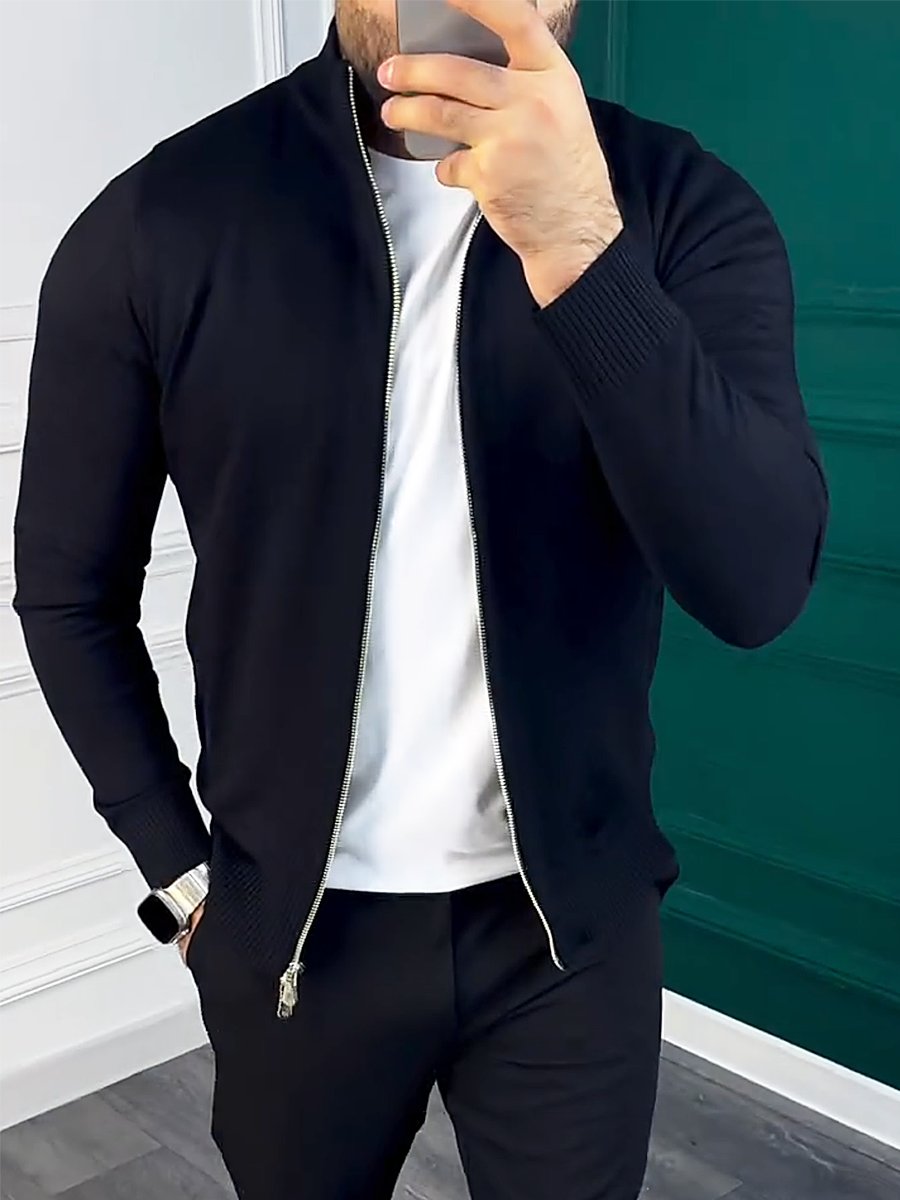 Men's Windproof Zipper Casual Jacket