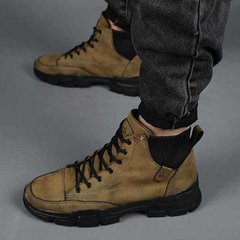 Men's Vintage Leather Sport Ankle Boots