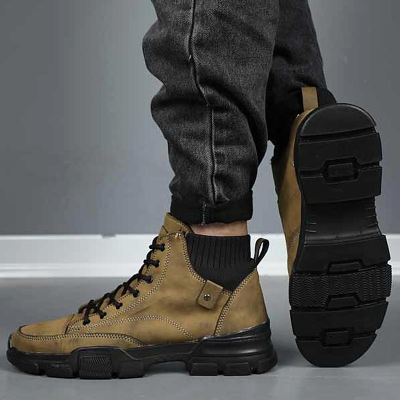 Men's Vintage Leather Sport Ankle Boots