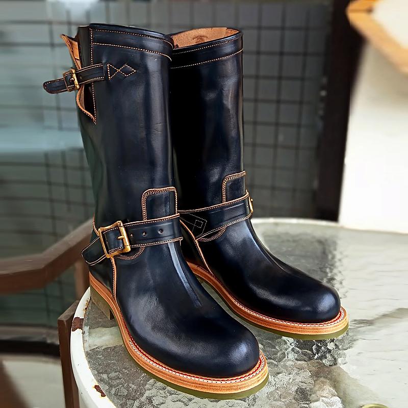 Men's Vintage Leather Long Boots