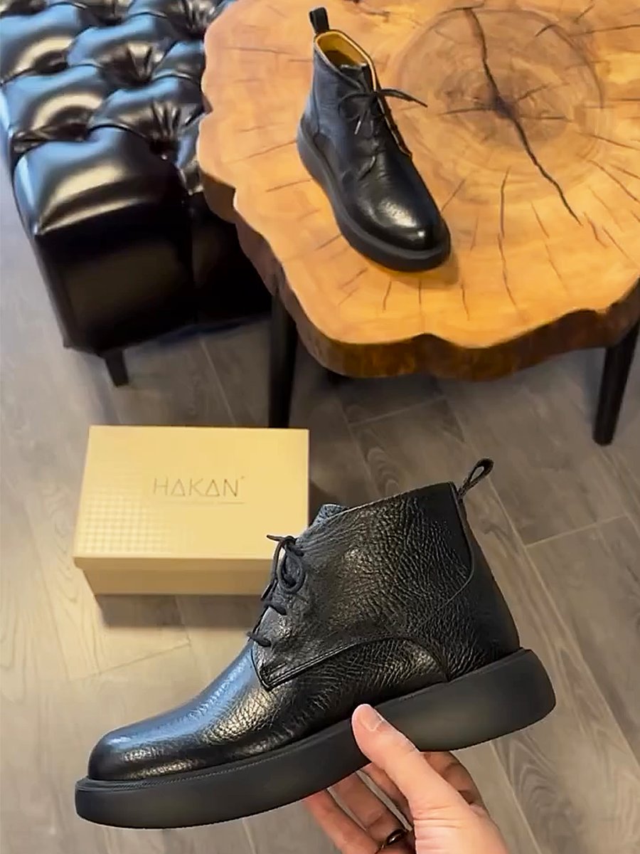 Men's Soft-soled Lace-up Leather Boots