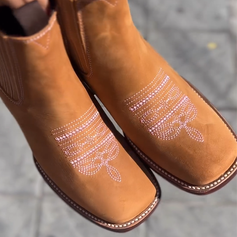 Suede Flat Heel Round Toe Women's Martin Boots