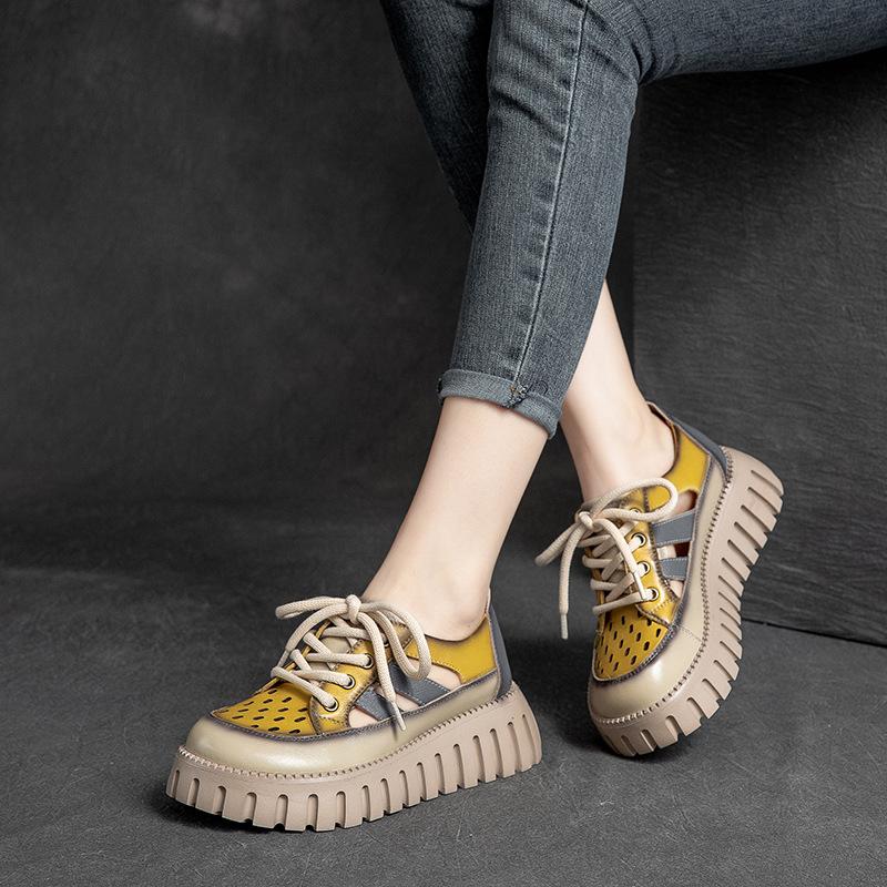 Women's Hollowed Out Muffin Soft Sole Martin Boots