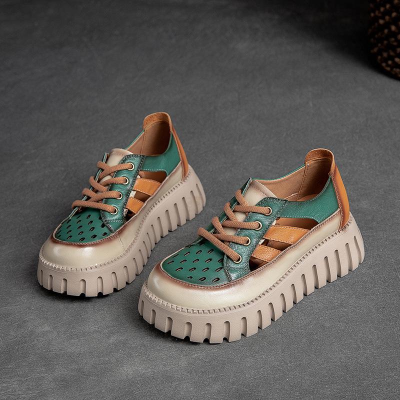 Women's Hollowed Out Muffin Soft Sole Martin Boots