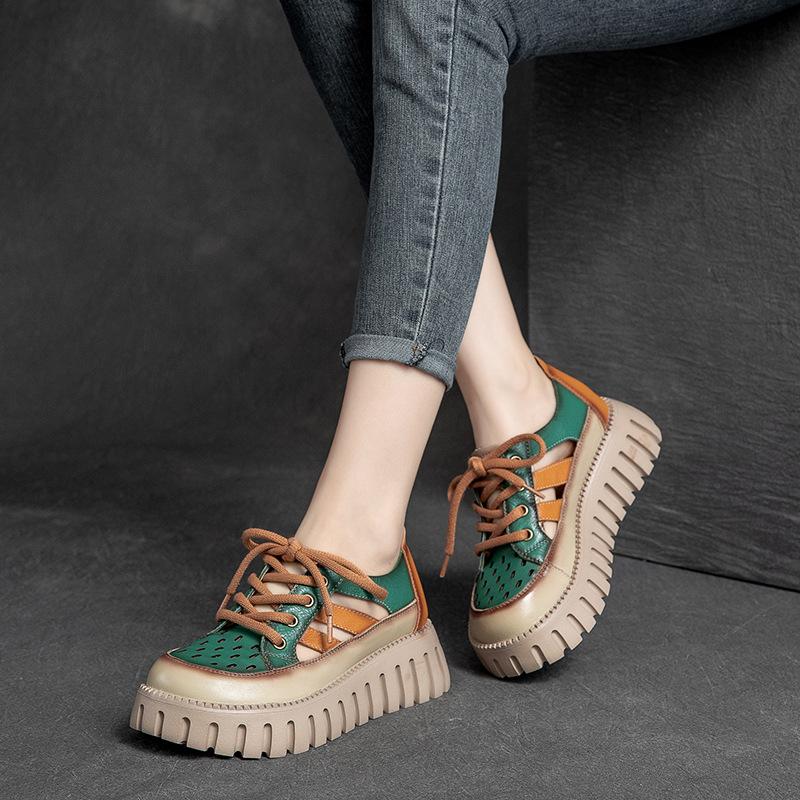 Women's Hollowed Out Muffin Soft Sole Martin Boots