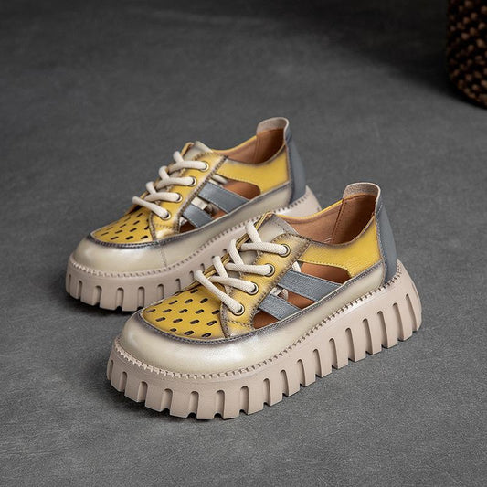 Women's Hollowed Out Muffin Soft Sole Martin Boots