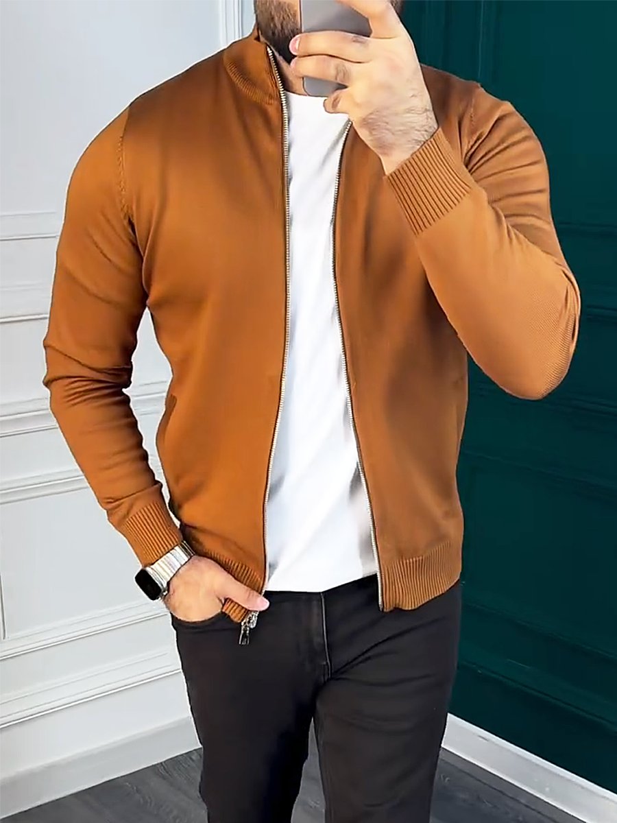 Men's Windproof Zipper Casual Jacket