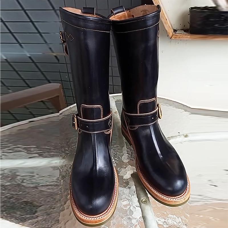 Men's Vintage Leather Long Boots