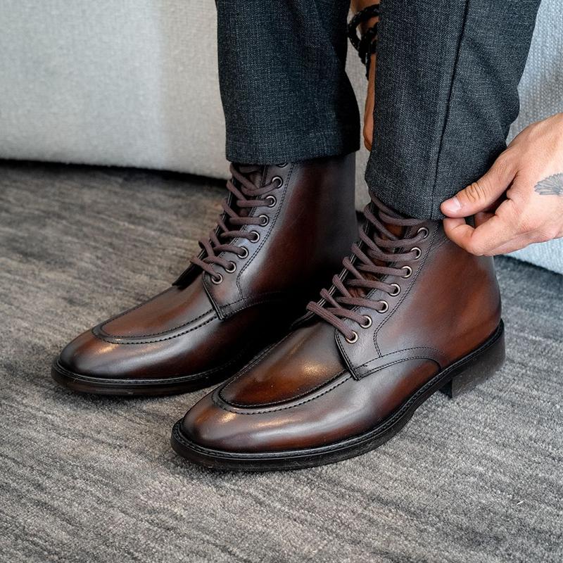 Men's Leather Short Boots