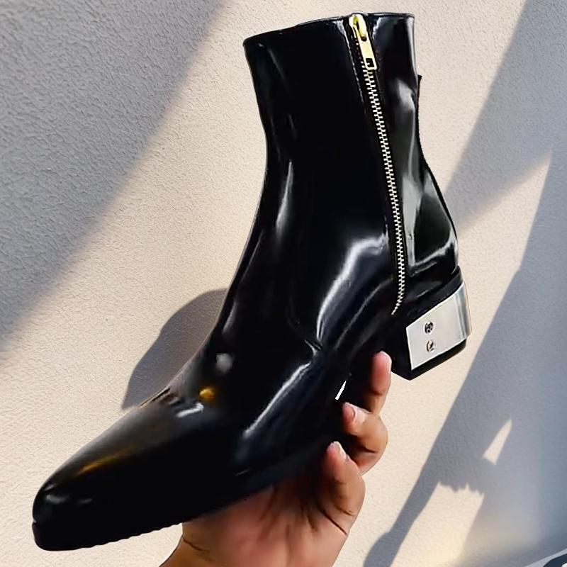 Men's Chelsea Boots with Metal Heel