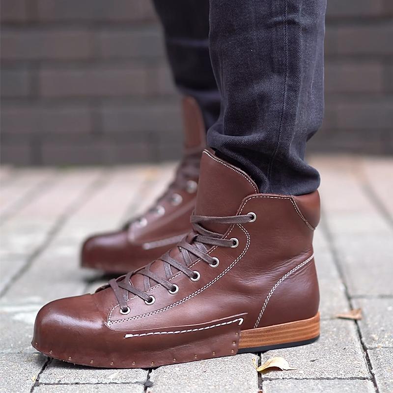 Men's Retro High Top Leather Boots