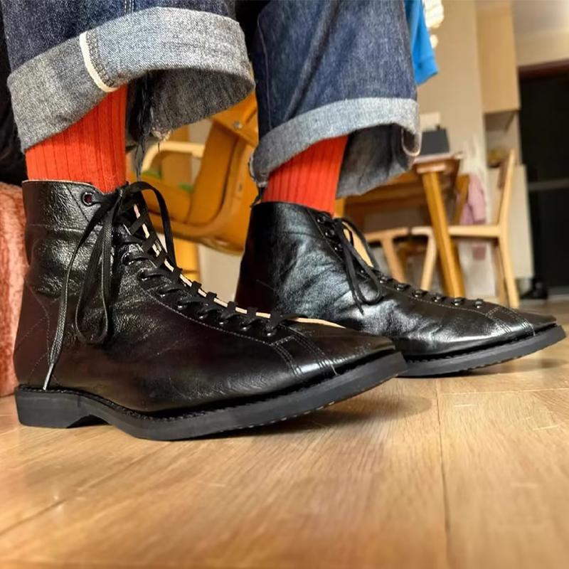 Men's Handmade Vintage Cowhide Casual Boots