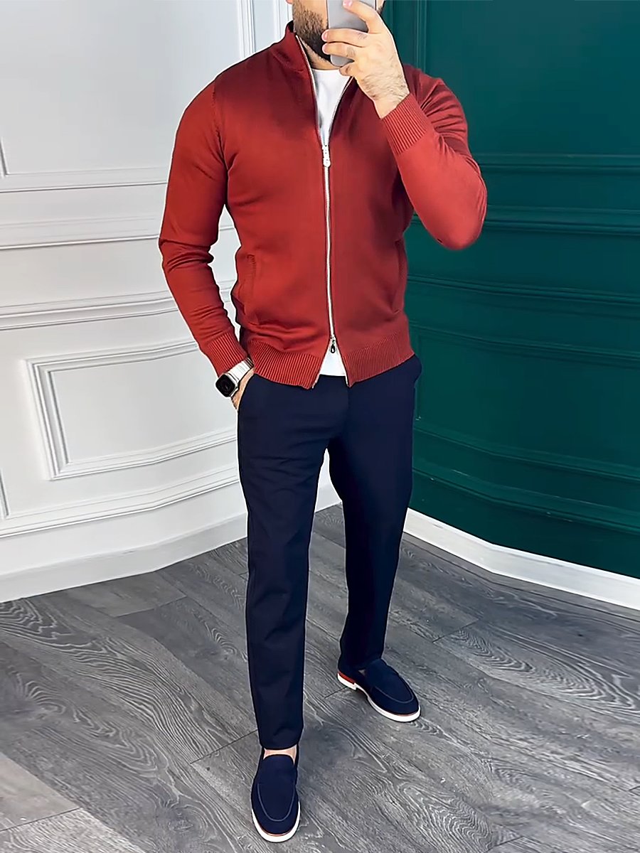 Men's Windproof Zipper Casual Jacket