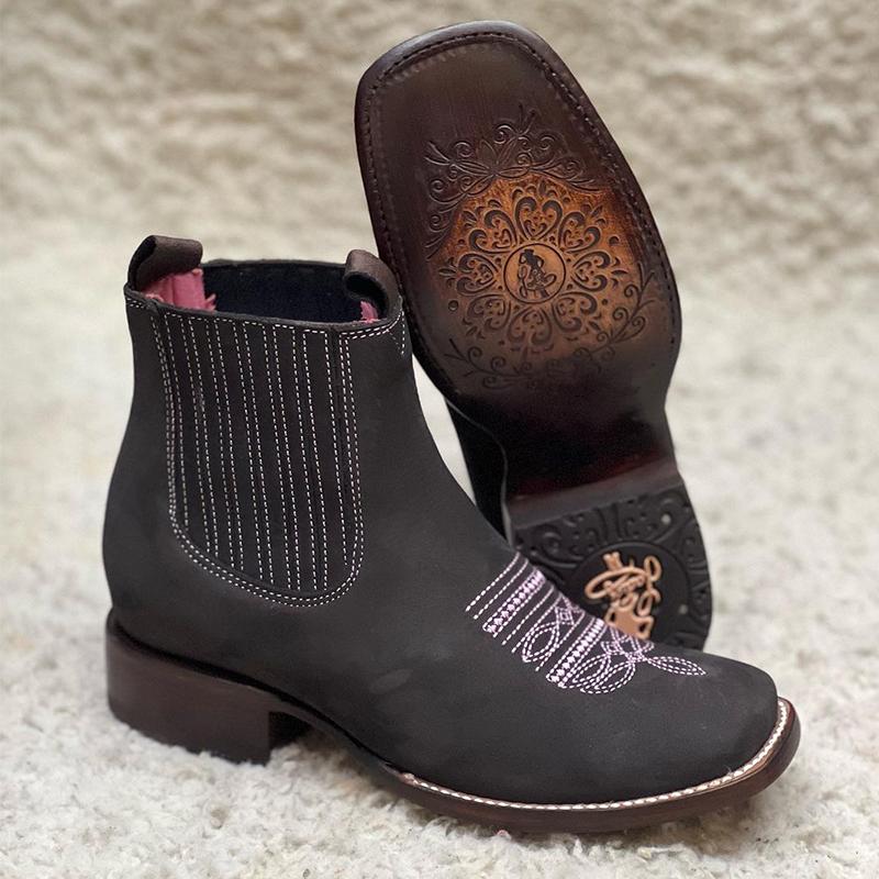 Suede Flat Heel Round Toe Women's Martin Boots