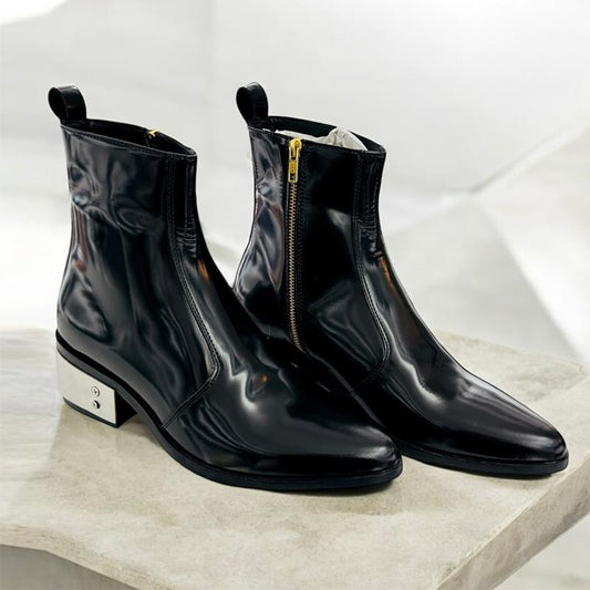 Men's Chelsea Boots with Metal Heel