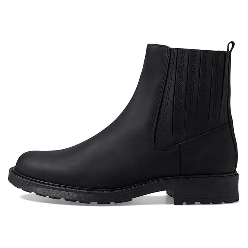 Matte Black Leather Men's Boots