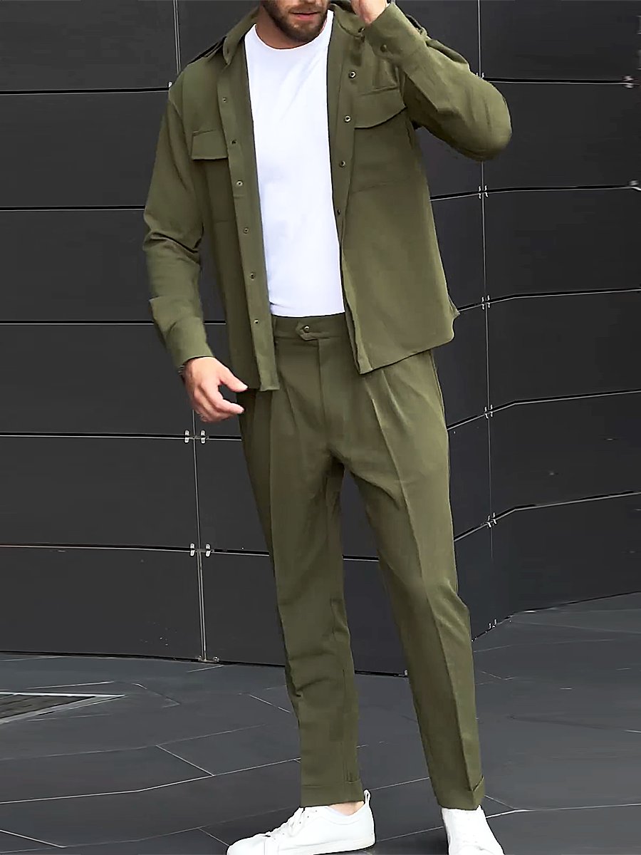 Men's Cotton Lightweight Workwear Two-Piece Set