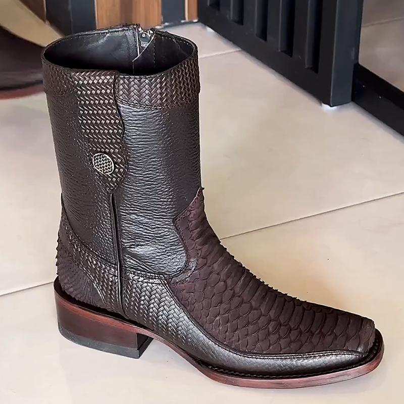 Vintage Crocodile Western Men's Boots