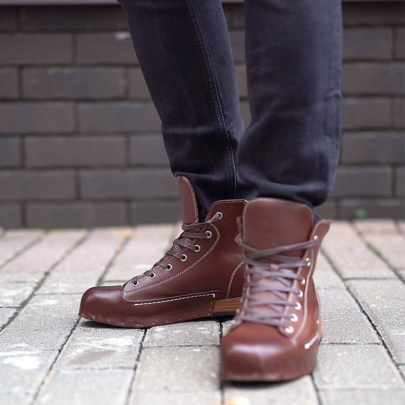 Men's Retro High Top Leather Boots