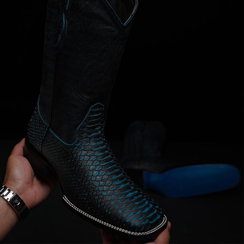 Midnight Blue Crocodile Men's Boots