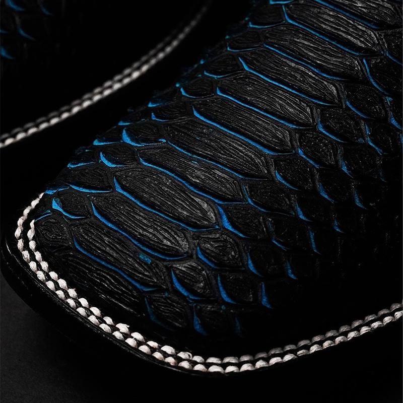 Midnight Blue Crocodile Men's Boots