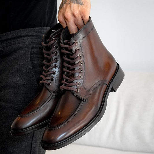 Men's Leather Short Boots