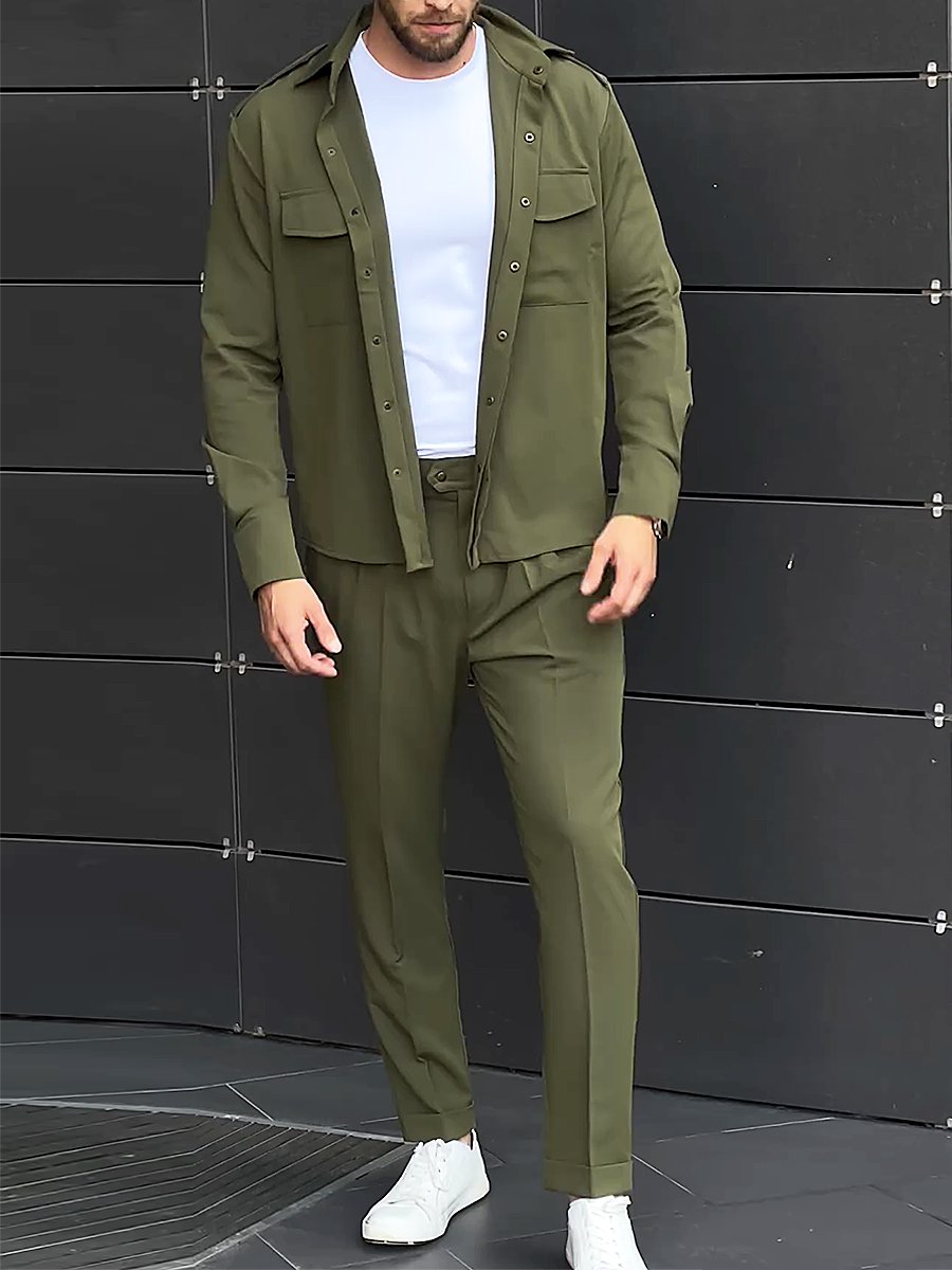 Men's Cotton Lightweight Workwear Two-Piece Set