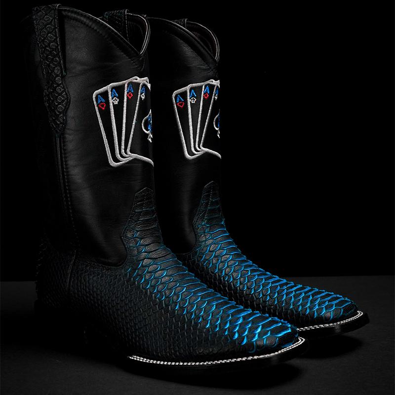 Midnight Blue Crocodile Men's Boots