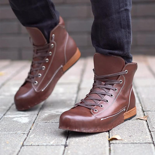 Men's Retro High Top Leather Boots